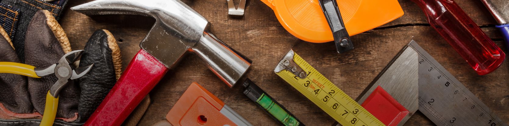 tools on a bench